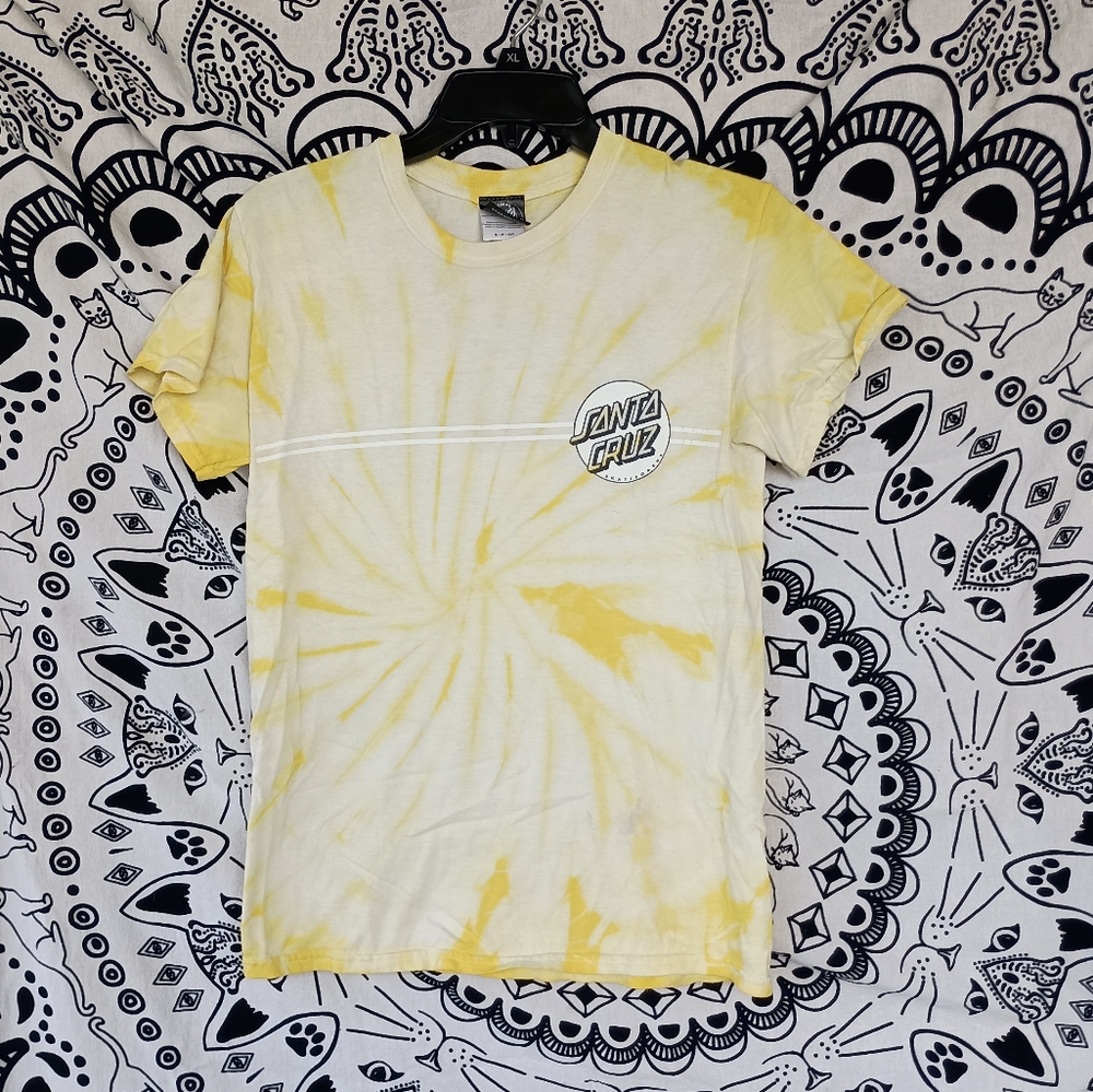 Santa Cruz Yellow Tie Dye Graphic Tee